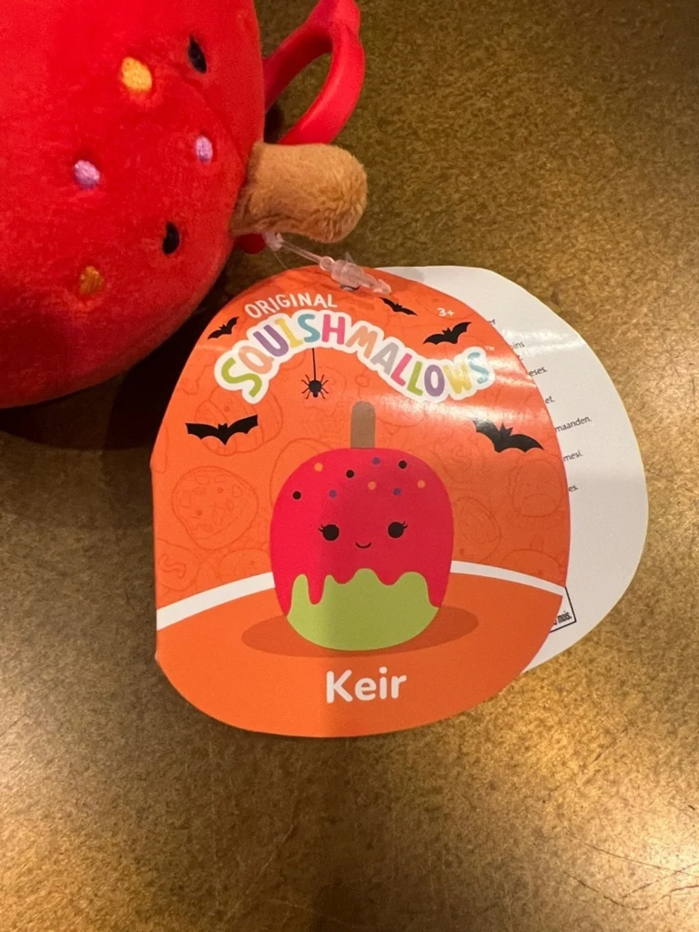 NWT 3.5” Keir the Candy Apple Squishmallow Clip